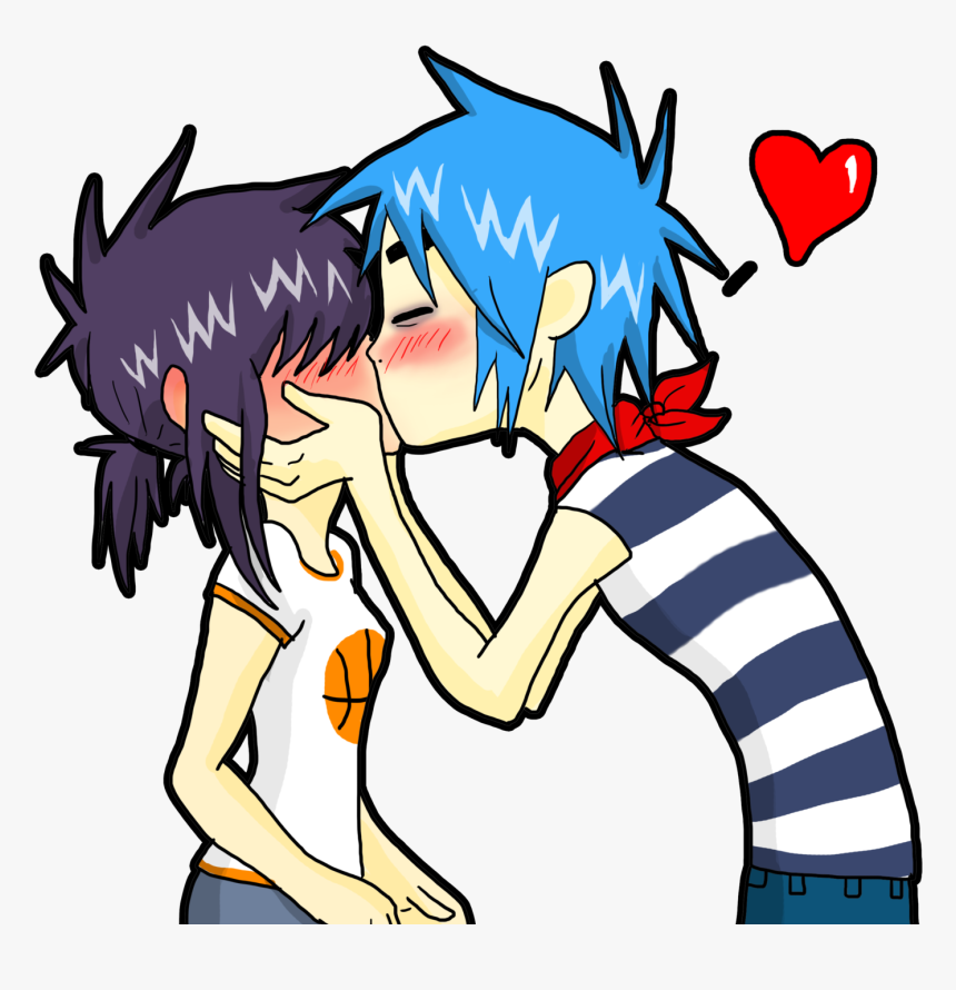 Newclubimage - Gorillaz Noodle 2d Kiss, HD Png Download
