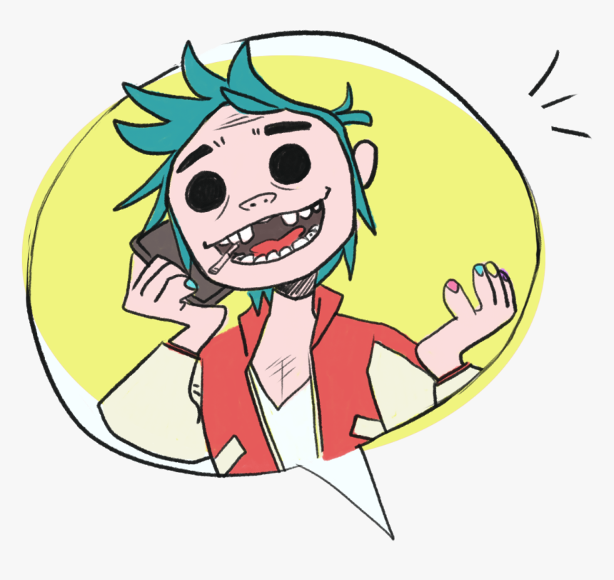 Julien Tried To Draw @murdocgorillaz And Ended Up With - Cartoon, HD Png Download