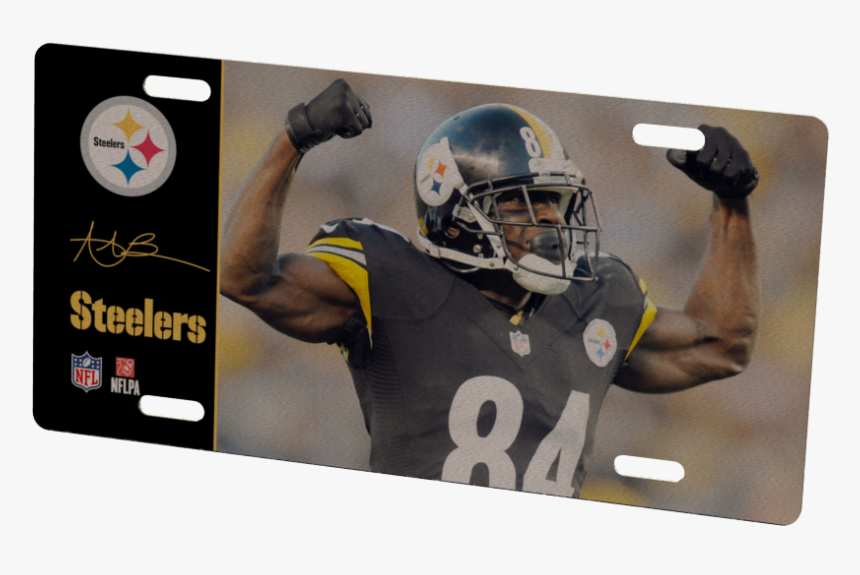 Pittsburgh Steelers Antonio Brown 1 Metal Photo - Logos And Uniforms Of The Pittsburgh Steelers, HD Png Download
