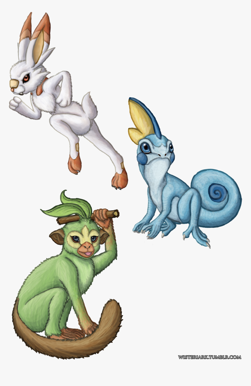 Galarstarters - Pokemon Galar Region Starters, HD Png Download