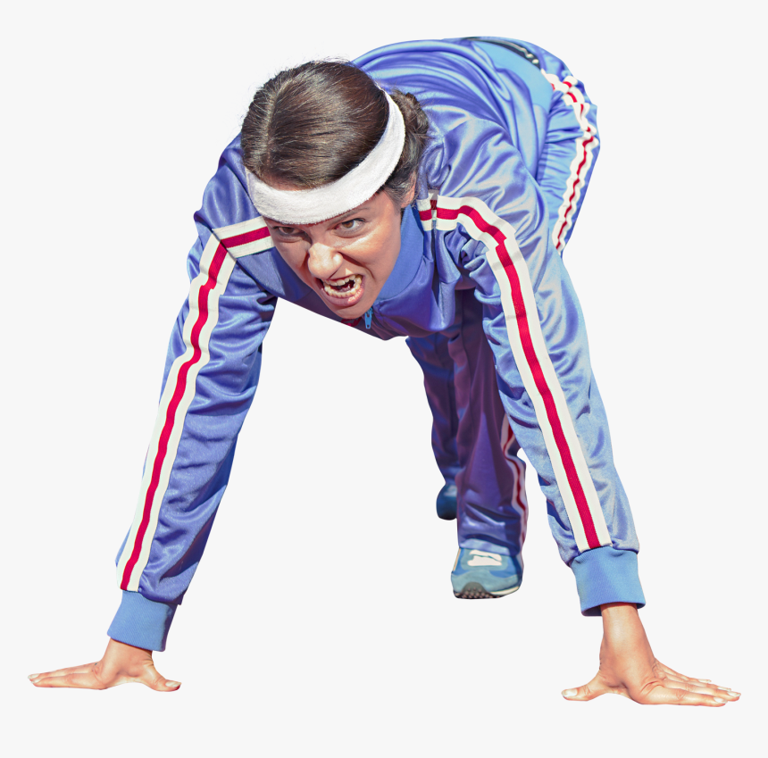 Female Athlete Ready For Running Png Image - Ready For Running Png, Transparent Png