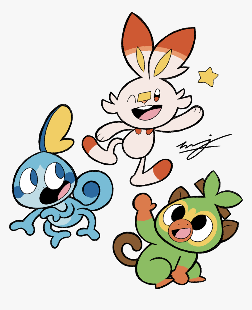 Galar Starters - Cartoon, HD Png Download