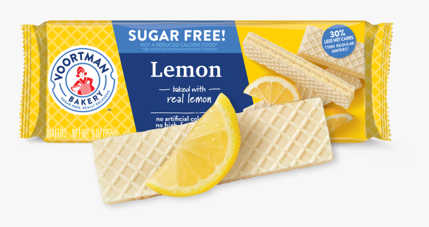 Sugar Free Lemon Wafers - Voortman Lemon Wafers, HD Png Download