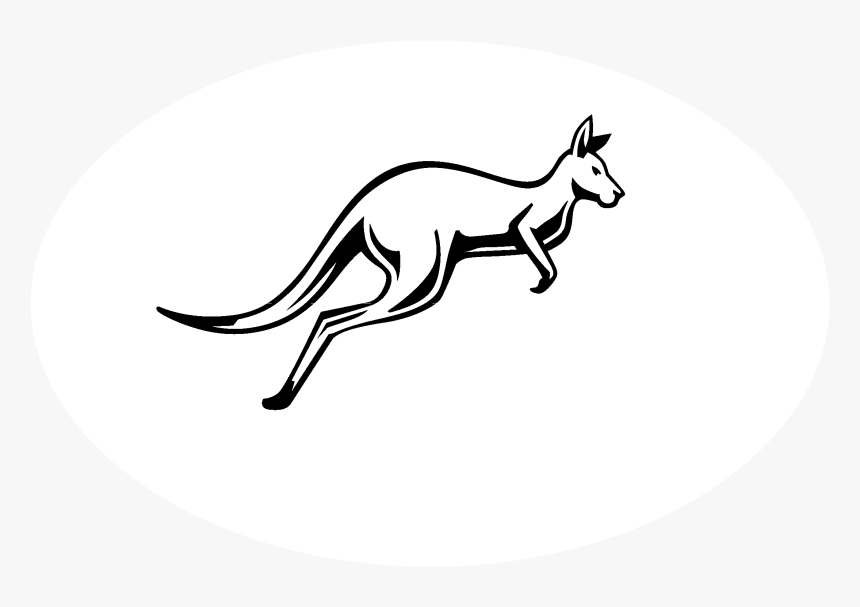 Red Kangaroo Black And White, HD Png Download