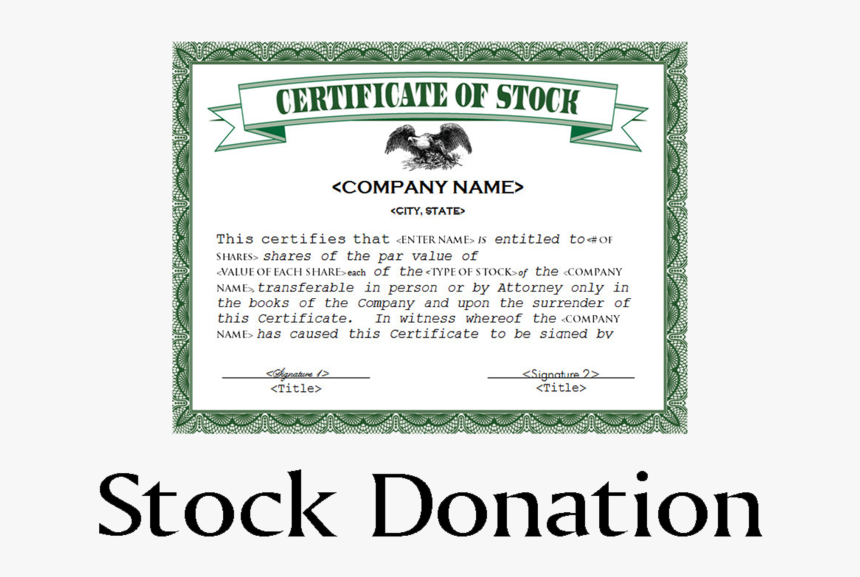 Donate Stock - Jewelry Certificate, HD Png Download