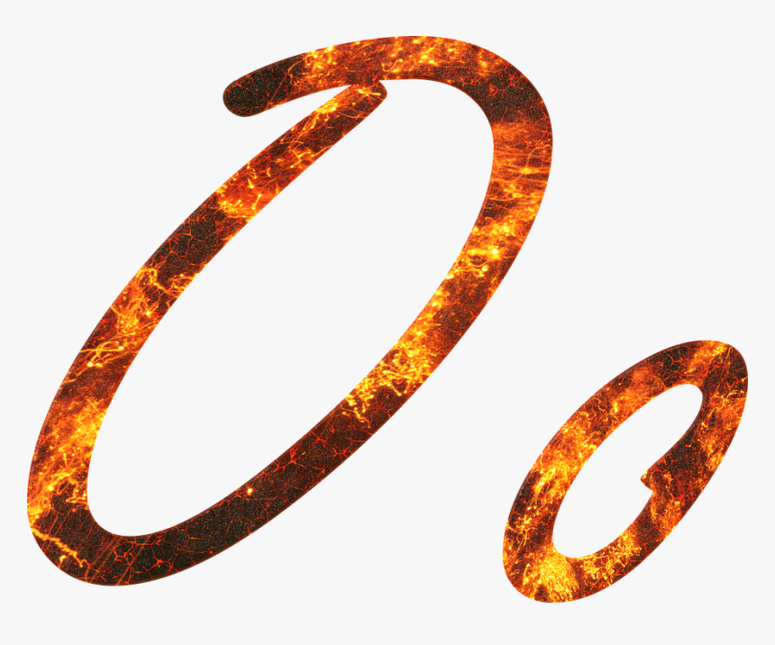 Letter, O, Fire, Embers, Lava, Font, Write, Type, Fonts - Illustration, HD Png Download