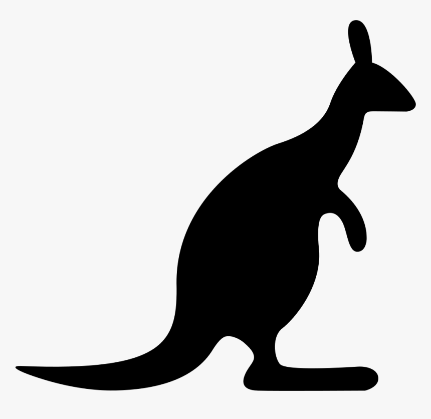 Kangaroo Looking Right - Silhouette Of A Kangaroo, HD Png Download