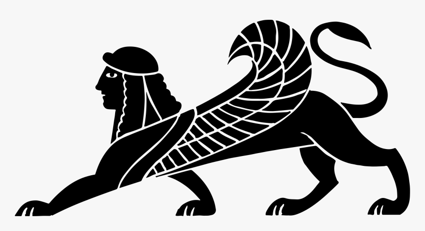Sphinx Sphynx Cat Silhouette Clip Art - Greek Sphinx Silhouette, HD Png Download