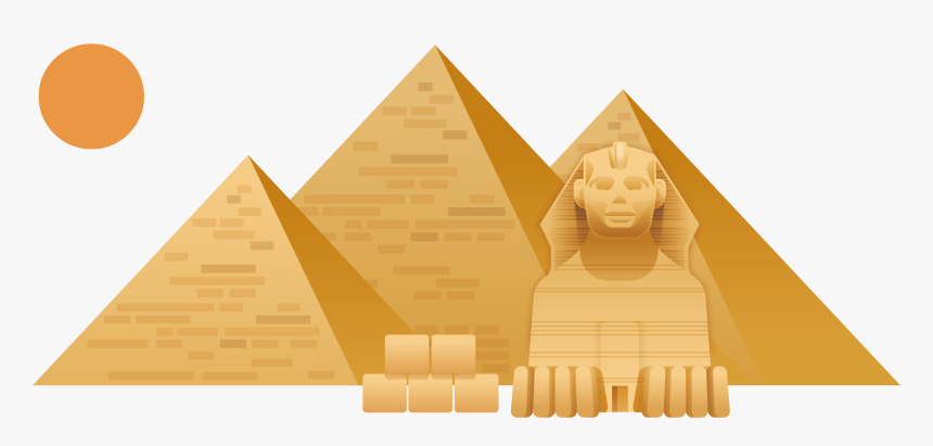 Great Sphinx Of Giza Great Pyramid Of Giza Egyptian - Pyramid Of Giza Vector, HD Png Download