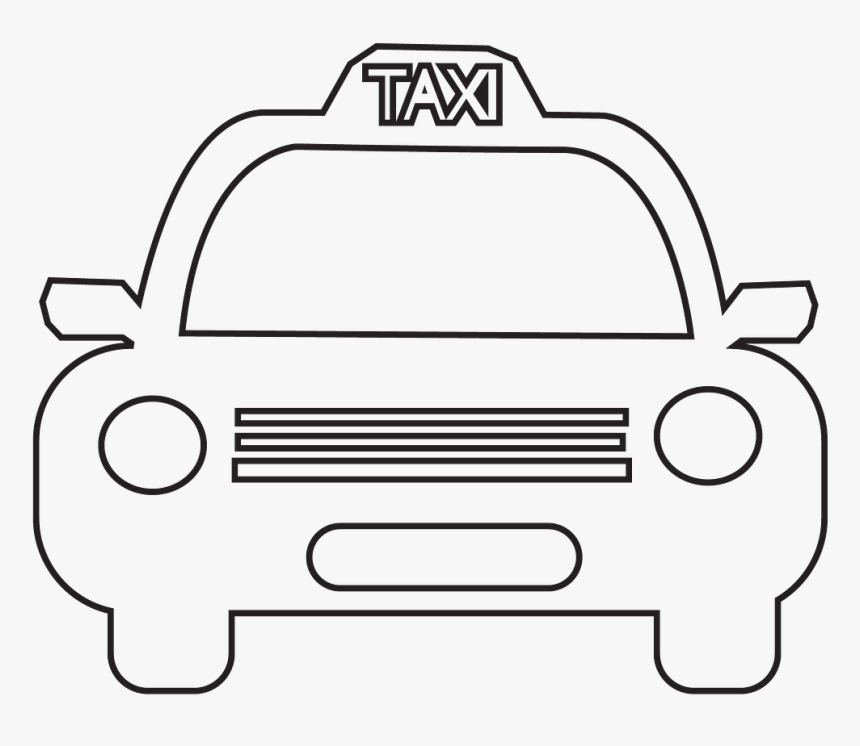 Taxi Icon Auto Automobile Banner Png Image Clipart - Taxi Icon White Transparent, Png Download