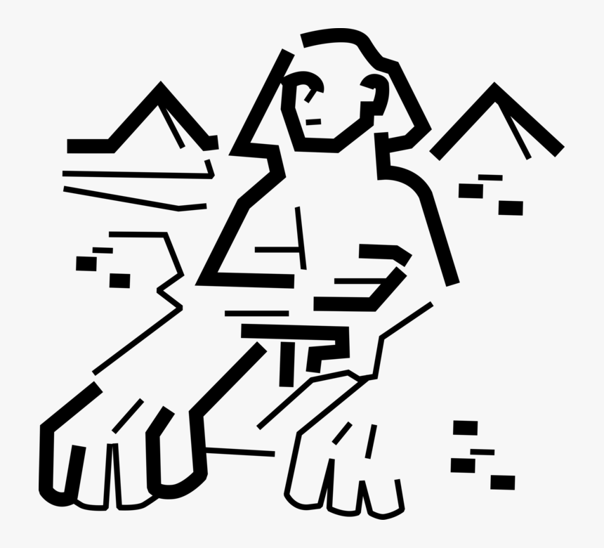 Vector Illustration Of Ancient Egyptian Great Sphinx - Illustration, HD Png Download