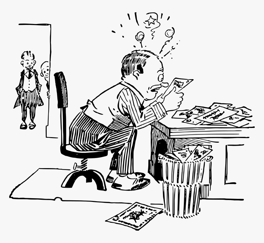 Shocked Boss - Oficina Para Colorear, HD Png Download