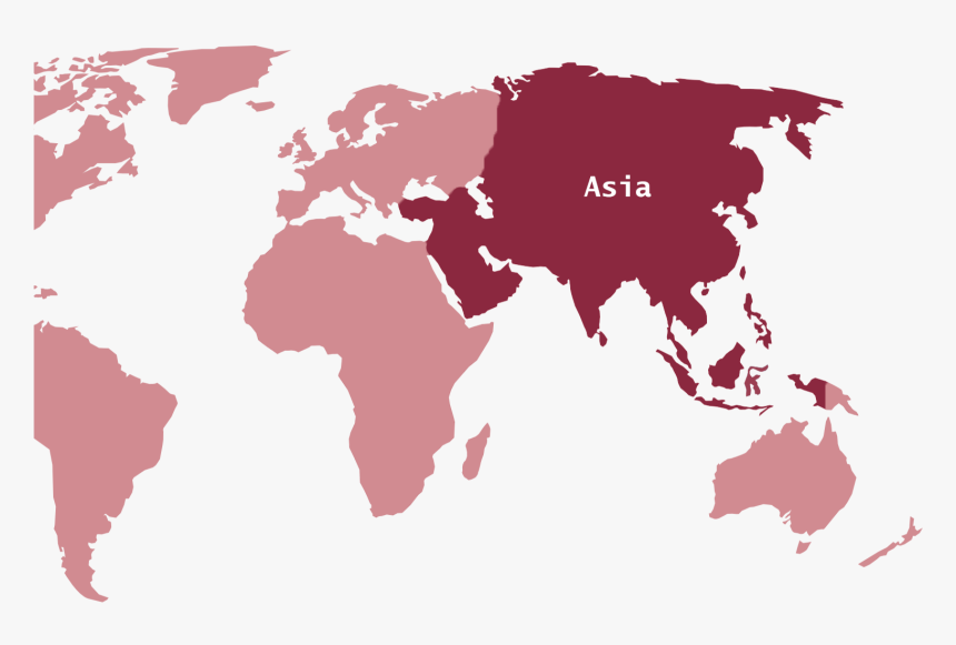Transparent Asia Map Png - World Map, Png Download