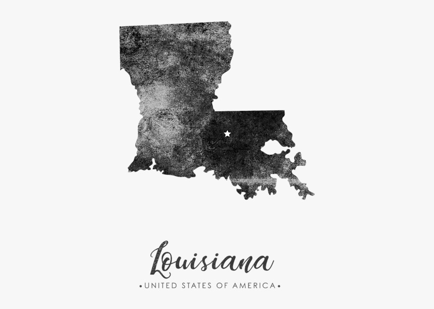 Map Louisiana Grunge, HD Png Download