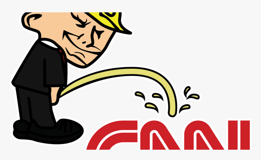 Trump Peeing On Cnn Clipart , Png Download - Trump Peeing On Cnn Sticker, Transparent Png