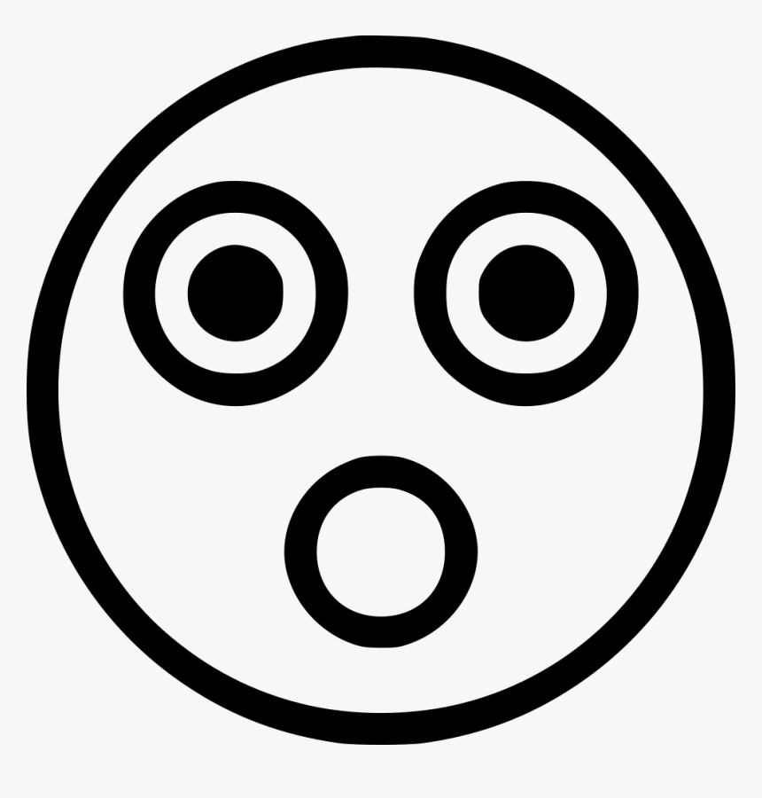 Shocked - Shocked Emoji Black And White, HD Png Download