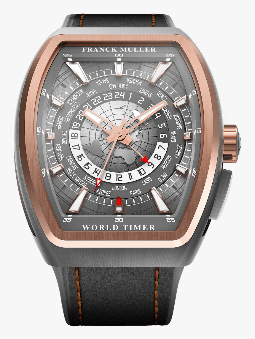 V45 Tt 5n - Franck Muller Vanguard World Timer, HD Png Download