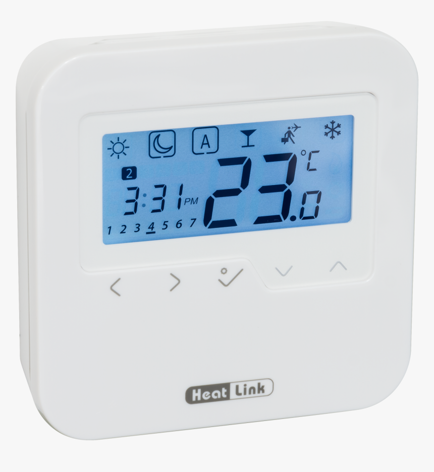 Photo Of Heatlink® Wired Digital Timer Thermostat With - Radio Clock, HD Png Download