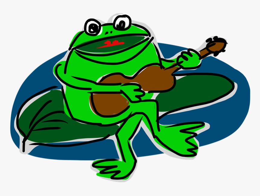 Frog, Guitar, Music, Croaking, Sing, Songwriter - Frog, HD Png Download