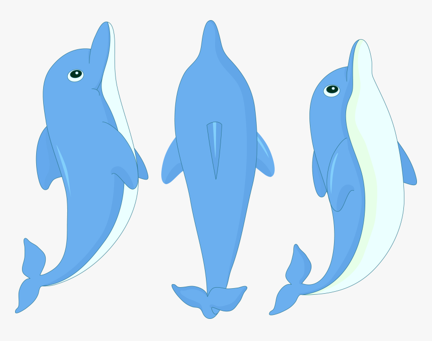 Cartoon Dolphin Clipart At Getdrawings - Cartoon Dolphins, HD Png Download