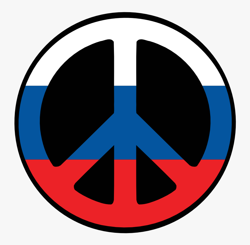 Russia Peace Symbol Flag 4 Scallywag Peacesymbol - Symbol Of Peace In Russia, HD Png Download
