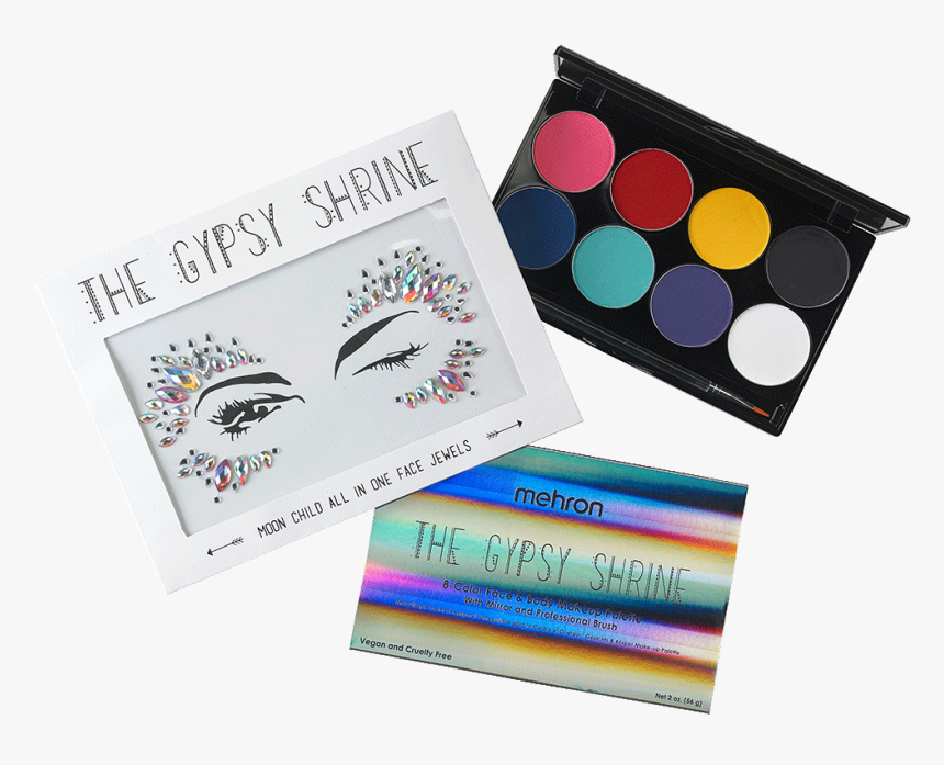 The Gypsy Shrine Face & Body Makeup Palette With Jewel - Mehron, HD Png Download