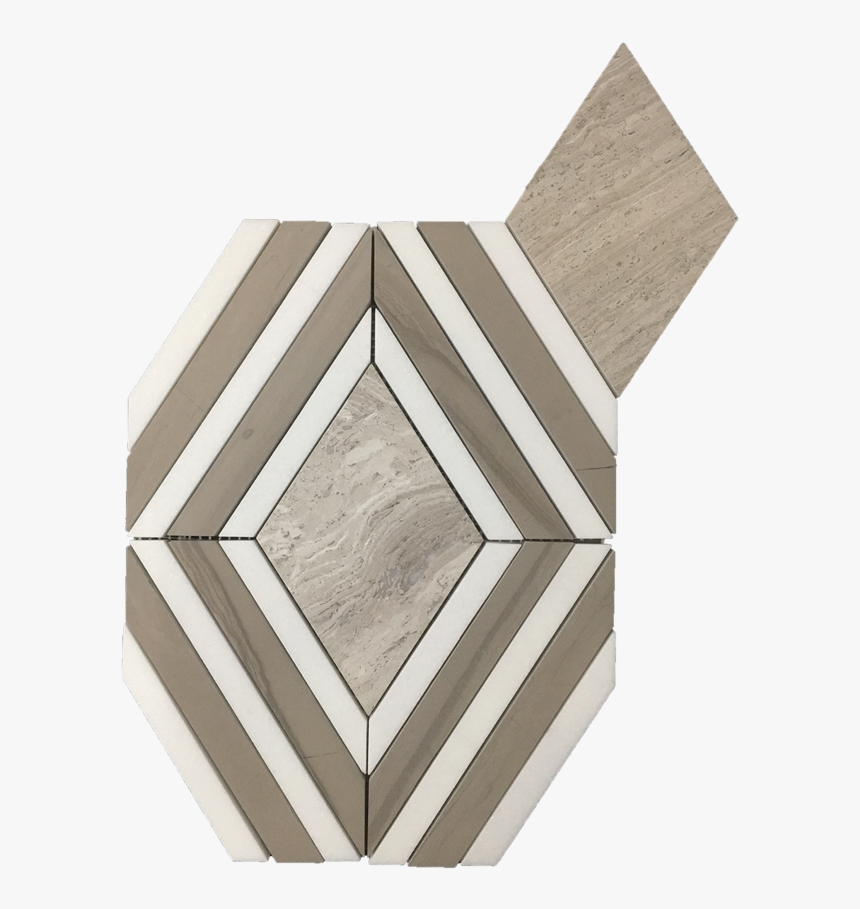 Beachwood Jewel Honed With White Thassos Polished And - Motif, HD Png Download