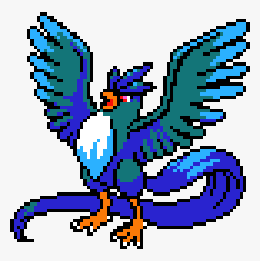 Articuno Minecraft Pixel Art, HD Png Download