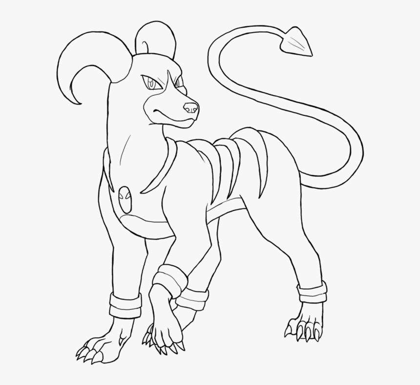 Image Stock Articuno Drawing Easy - Houndoom Drawing, HD Png Download