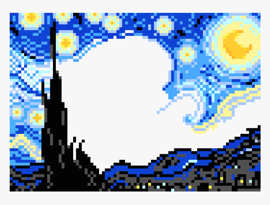 Starry Night Art Png, Transparent Png