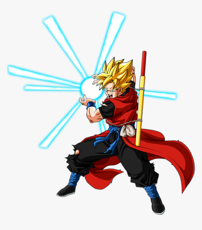 C Fakepath Goku Xeno Kamehameha By Lucario Strike-db2k5as - Xeno Goku Super Saiyan, HD Png Download