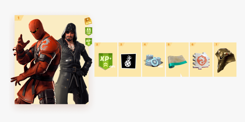 V7 40 Patch Notes - Fortnite Season 8 Battle Pass All Tiers, HD Png Download