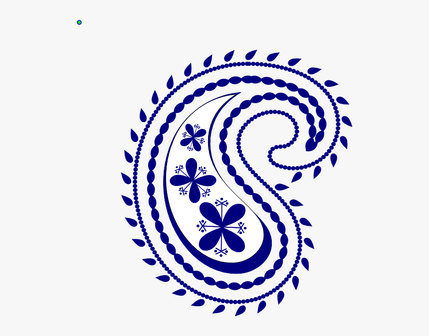 Paisley Maria Svg Clip Arts - Blue Paisley Clip Art, HD Png Download