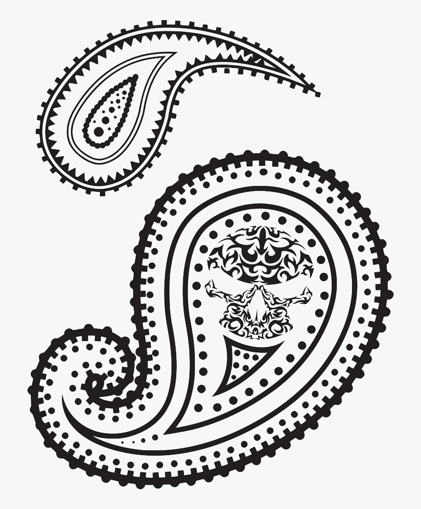 Paisley Clipart Black And White, HD Png Download