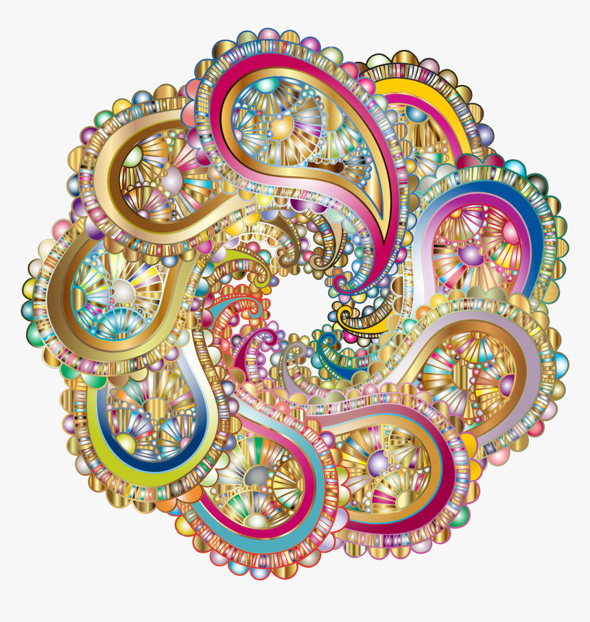 Paisley Clipart Teal - Motif, HD Png Download