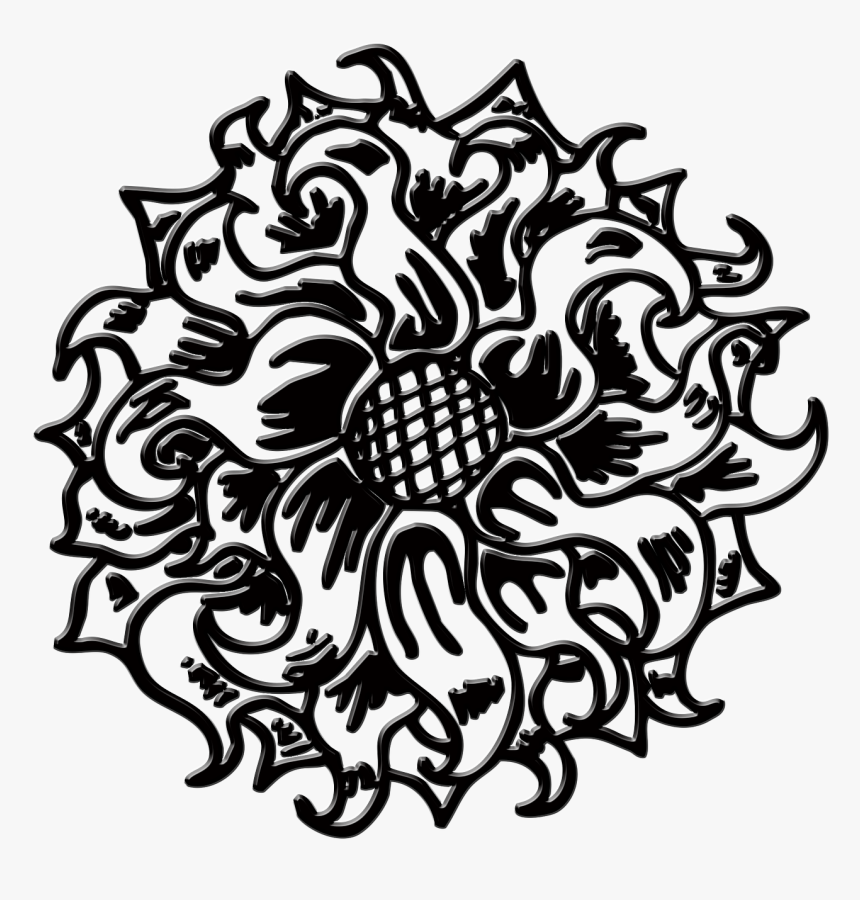 Paisley, Pattern, Art, Design, Retro, Silhouette - Black And White Diwali Clipart, HD Png Download