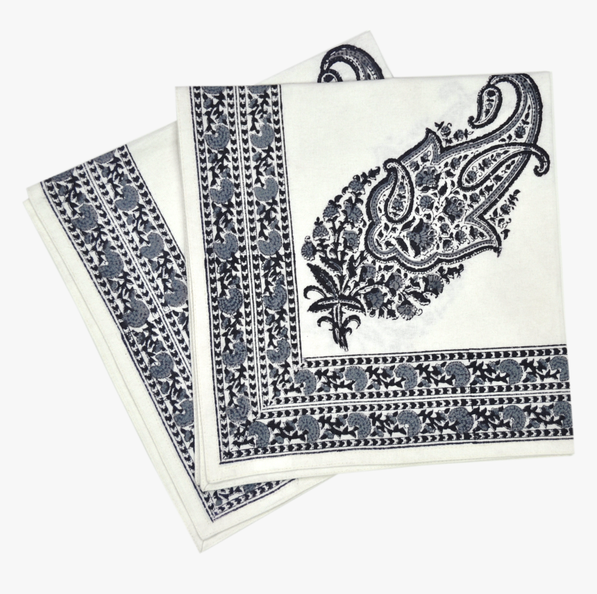 Napkin Paisley Black - Paisley, HD Png Download