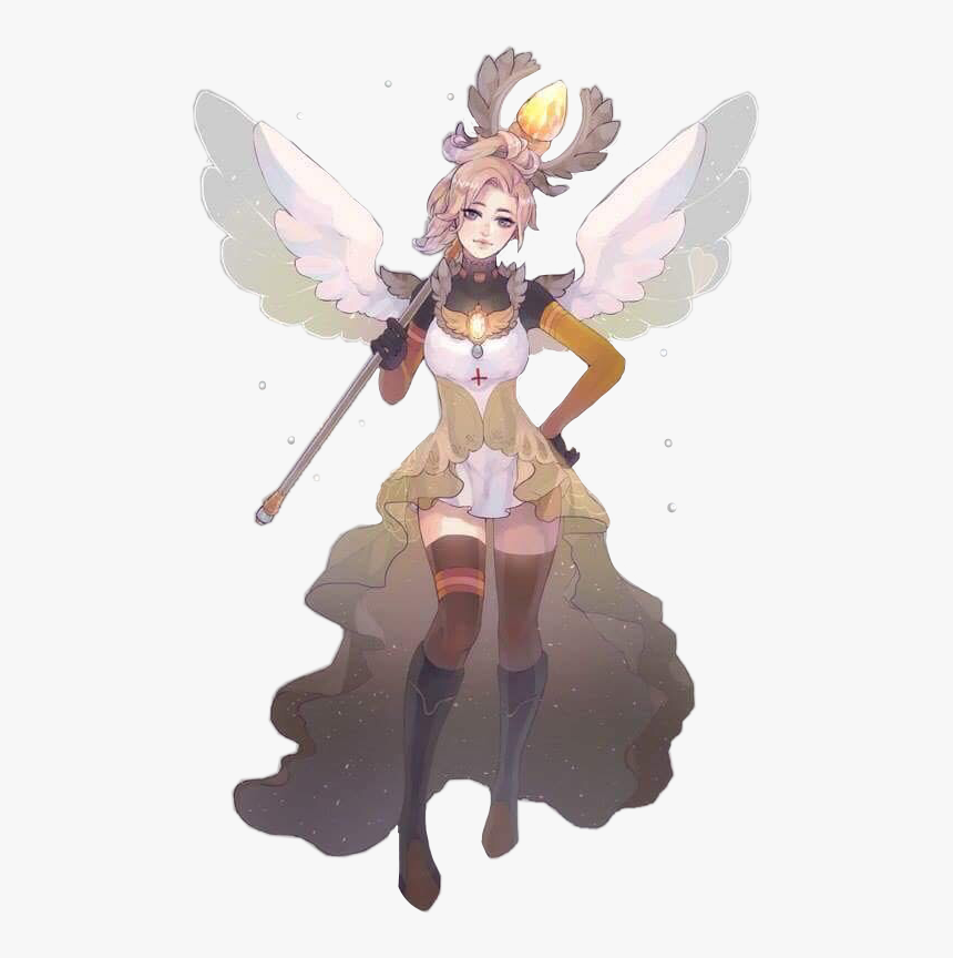 #mercy #overwatch #overwatchmercy #mercyoverwatch #pretty - Overwatch Mercy Magical Girl, HD Png Download