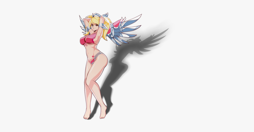 Summer Pink Mercy Waifu Sticker - Pink Mercy Png, Transparent Png