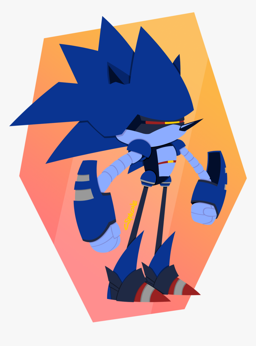 Countdown To Sonic Mania - Mecha Sonic Sonic Mania Art, HD Png Download