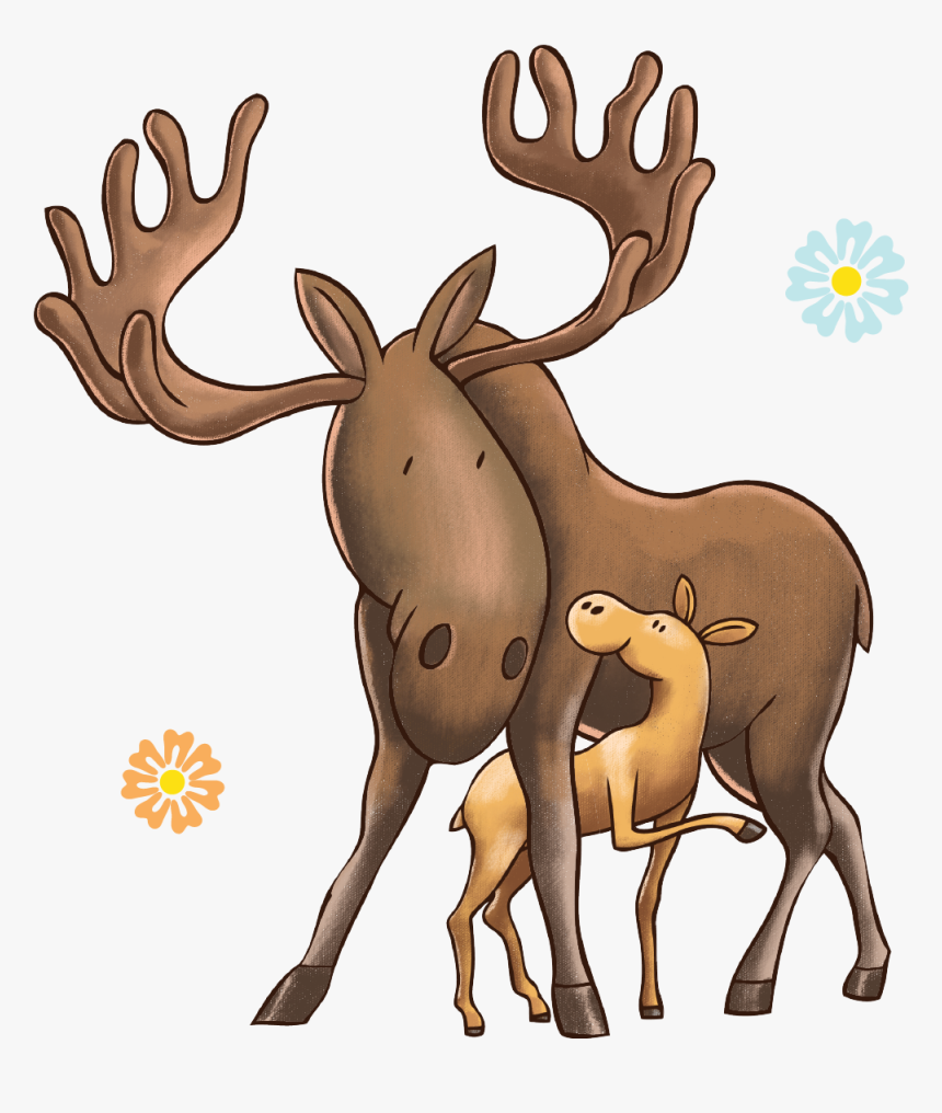 Elk Clipart Mother Deer, HD Png Download