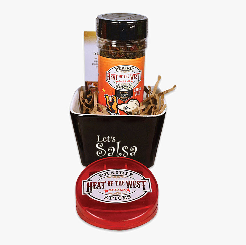 Heat Of The West Salsa Set In A Bowl, With A Magnetic - Gift Basket, HD Png Download