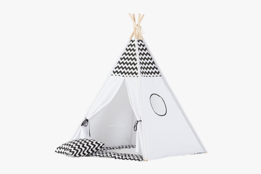 Wigiwama Black Chevron Teepee Set - Tipi Wigiwama, HD Png Download
