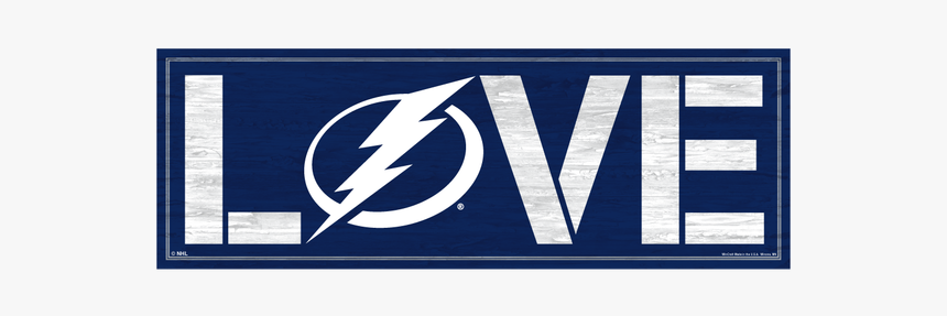 Tampa Bay Lightning Wincraft Love Wood Sign - Signage, HD Png Download