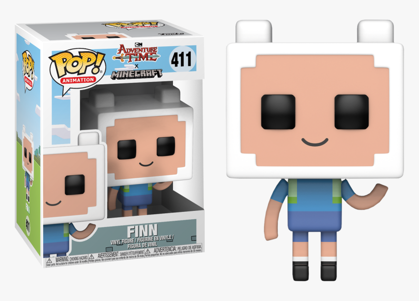 Finn Minecraft Pop Vinyl Figure - Adventure Time Minecraft Special Finn, HD Png Download