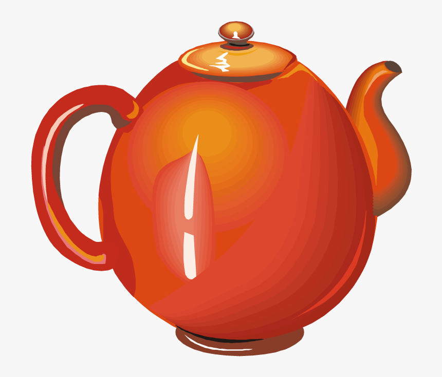 Teapot Transparent Clipart Png , Png Download - Orange Tea Pot Png, Png Download