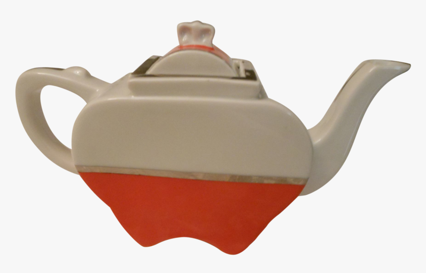 Art Deco Fraunfelter Teapot Red Teapots Probably Clipart - Teapot, HD Png Download