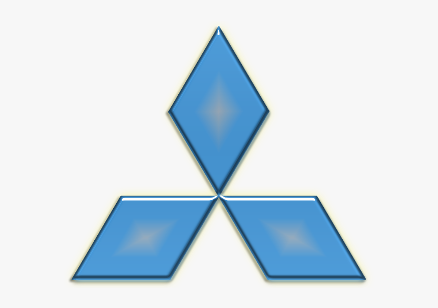 Blue Mitsubishi Logo - Triangle, HD Png Download