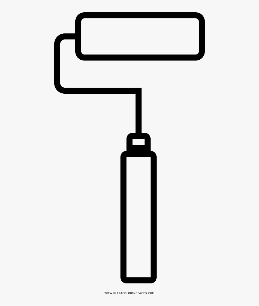Paint Roller Coloring Page, HD Png Download