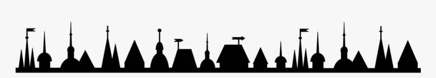 Town, City, Gothic, Lineament, Medieval, Silhouette - Png Town, Transparent Png